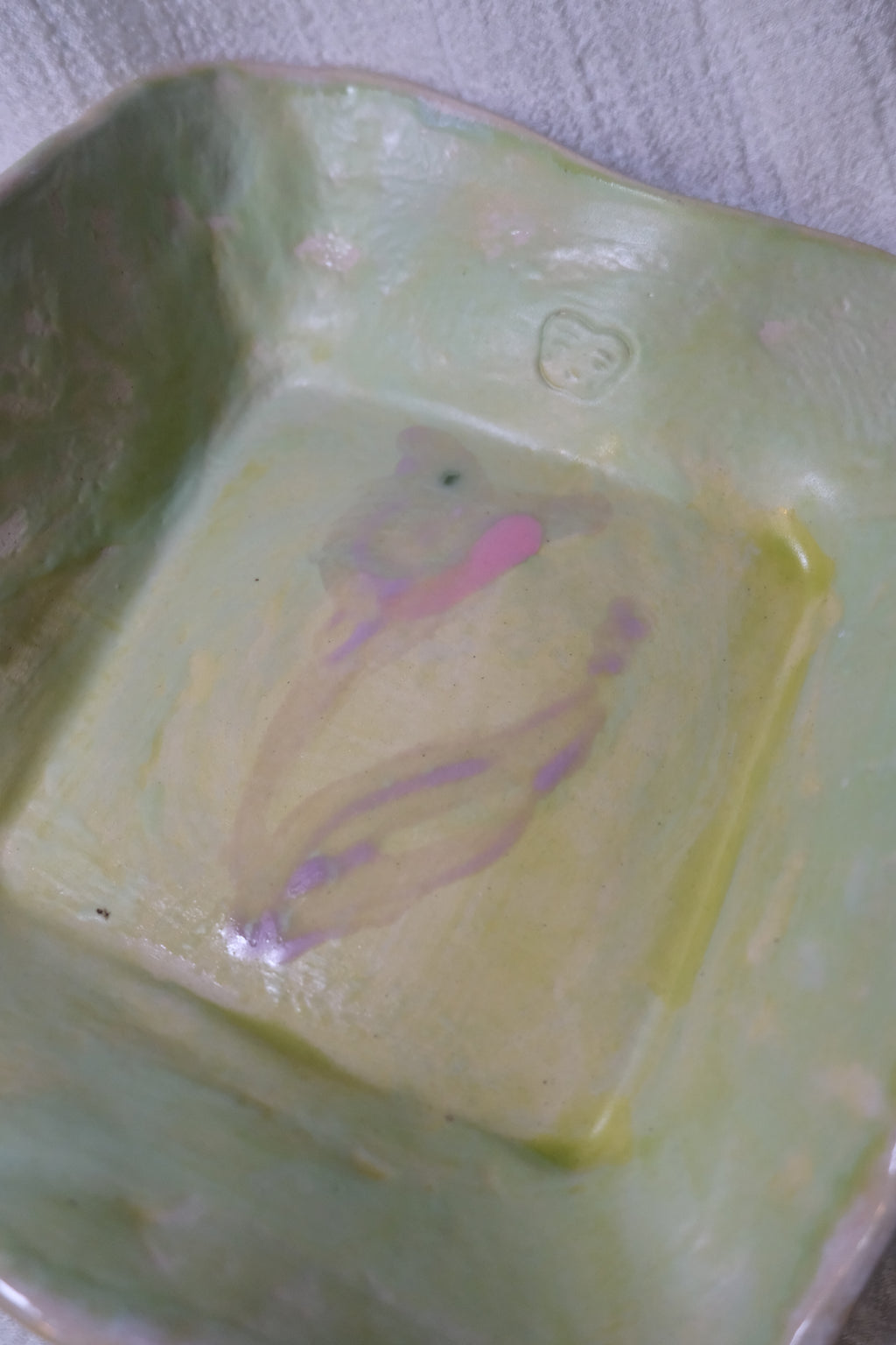 Square plate called “invisible spring time”