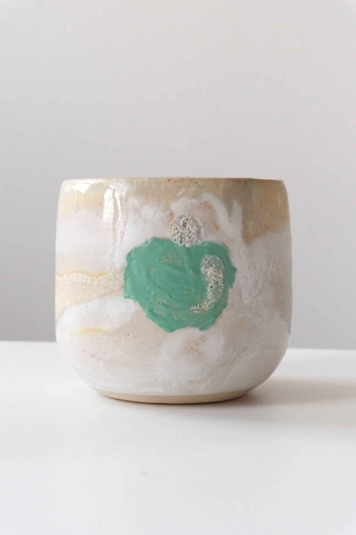 Cup called “green apple juice”