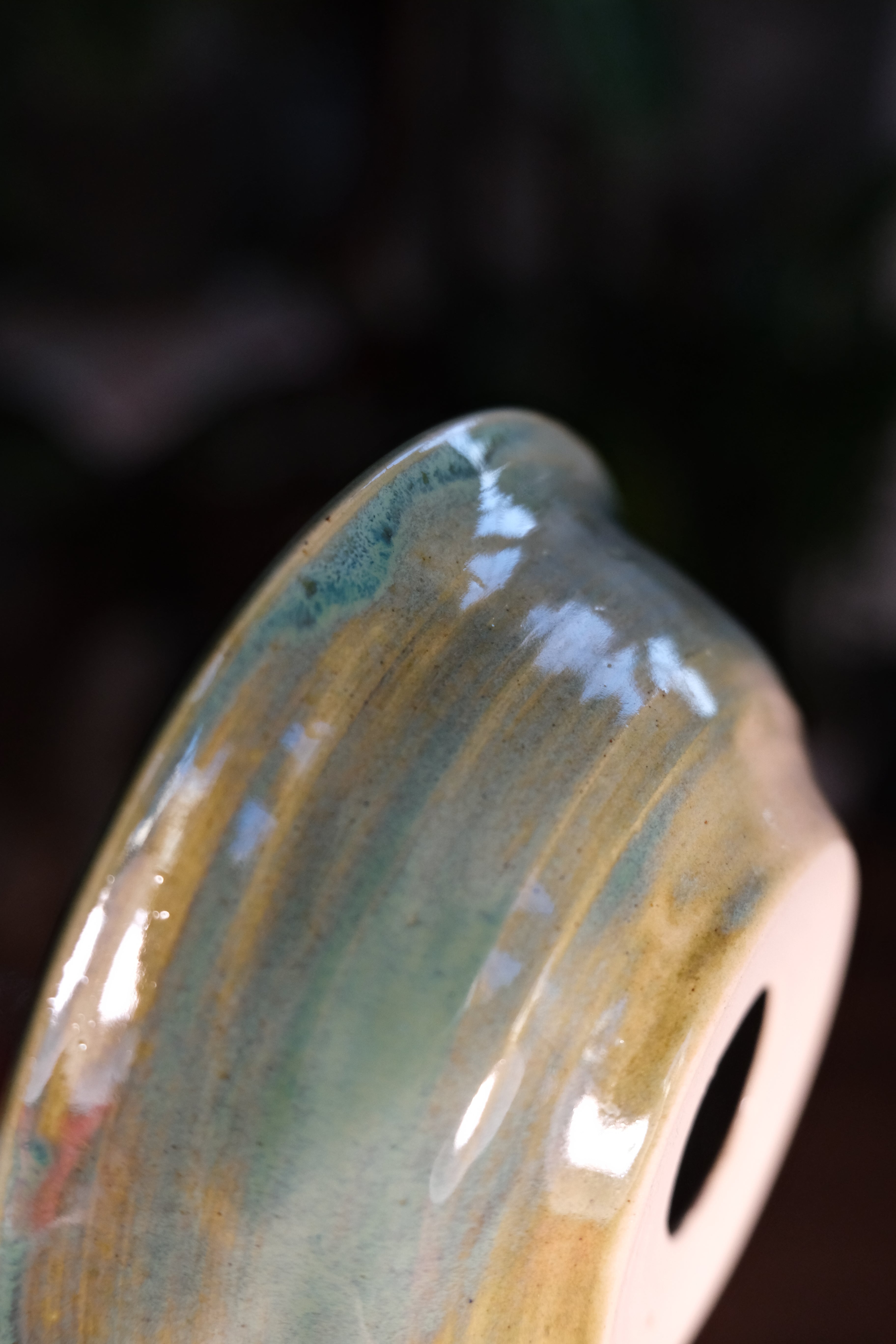 Hollow pot called “i love the drip”