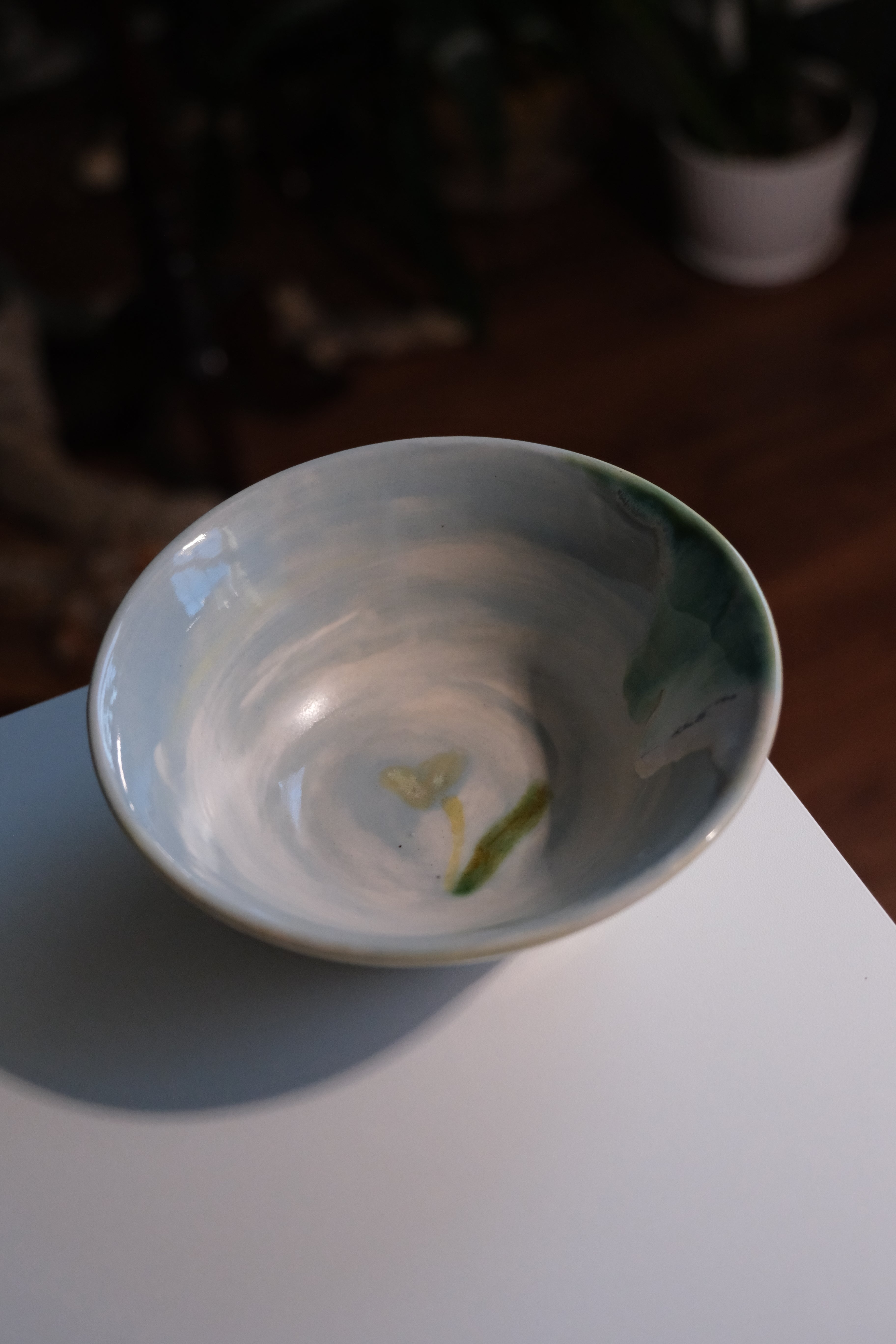 Bowl called “lovely melting mint white chocolate”