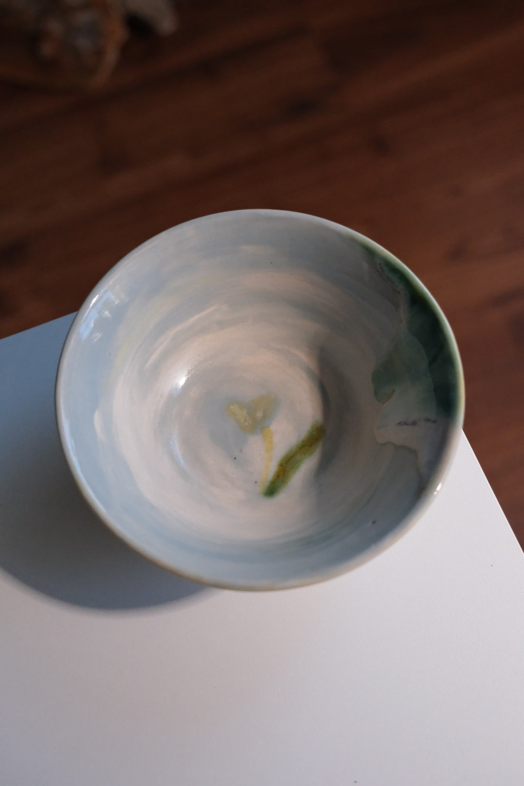 Bowl called “lovely melting mint white chocolate”