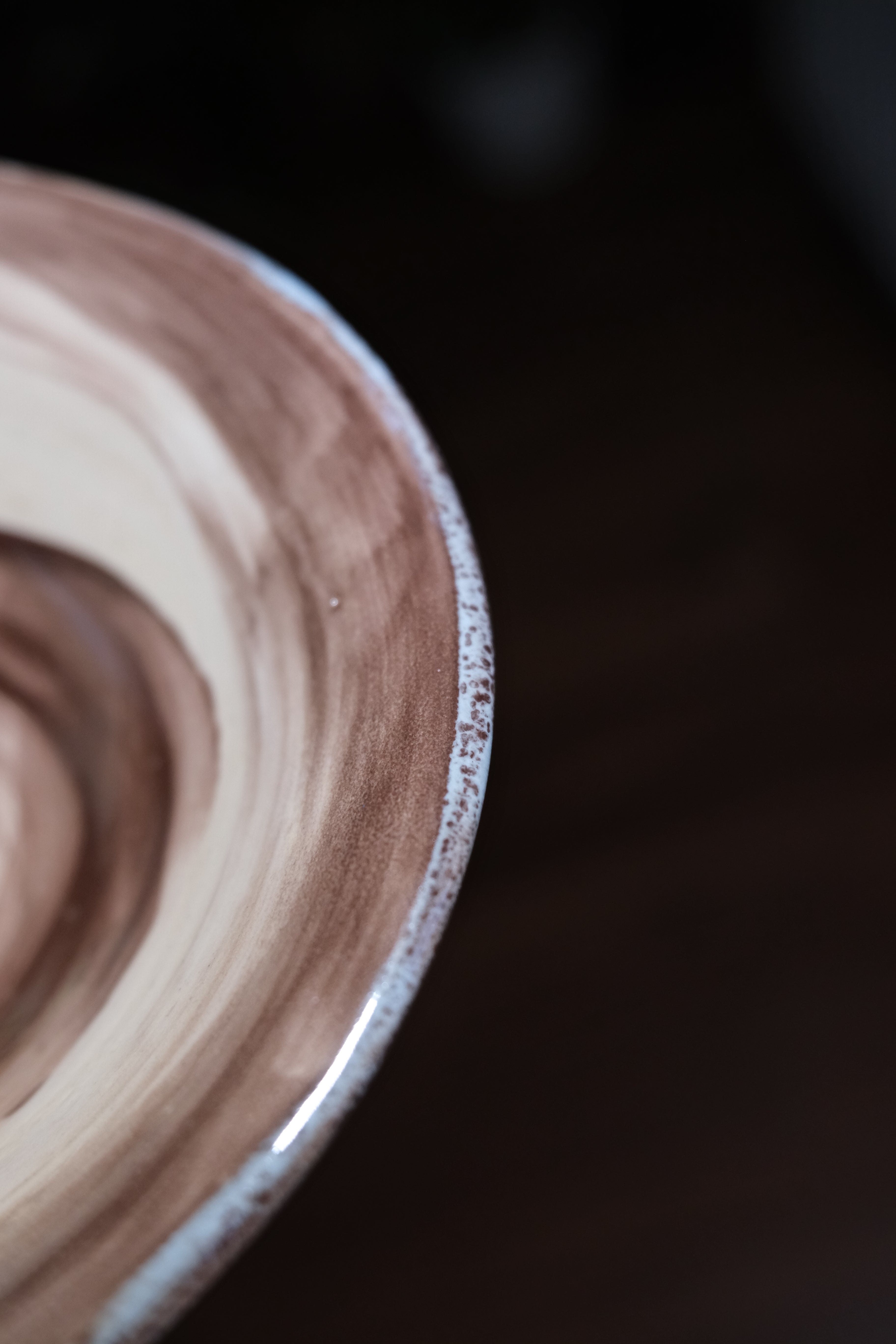Bowl called “spinning chocolate”