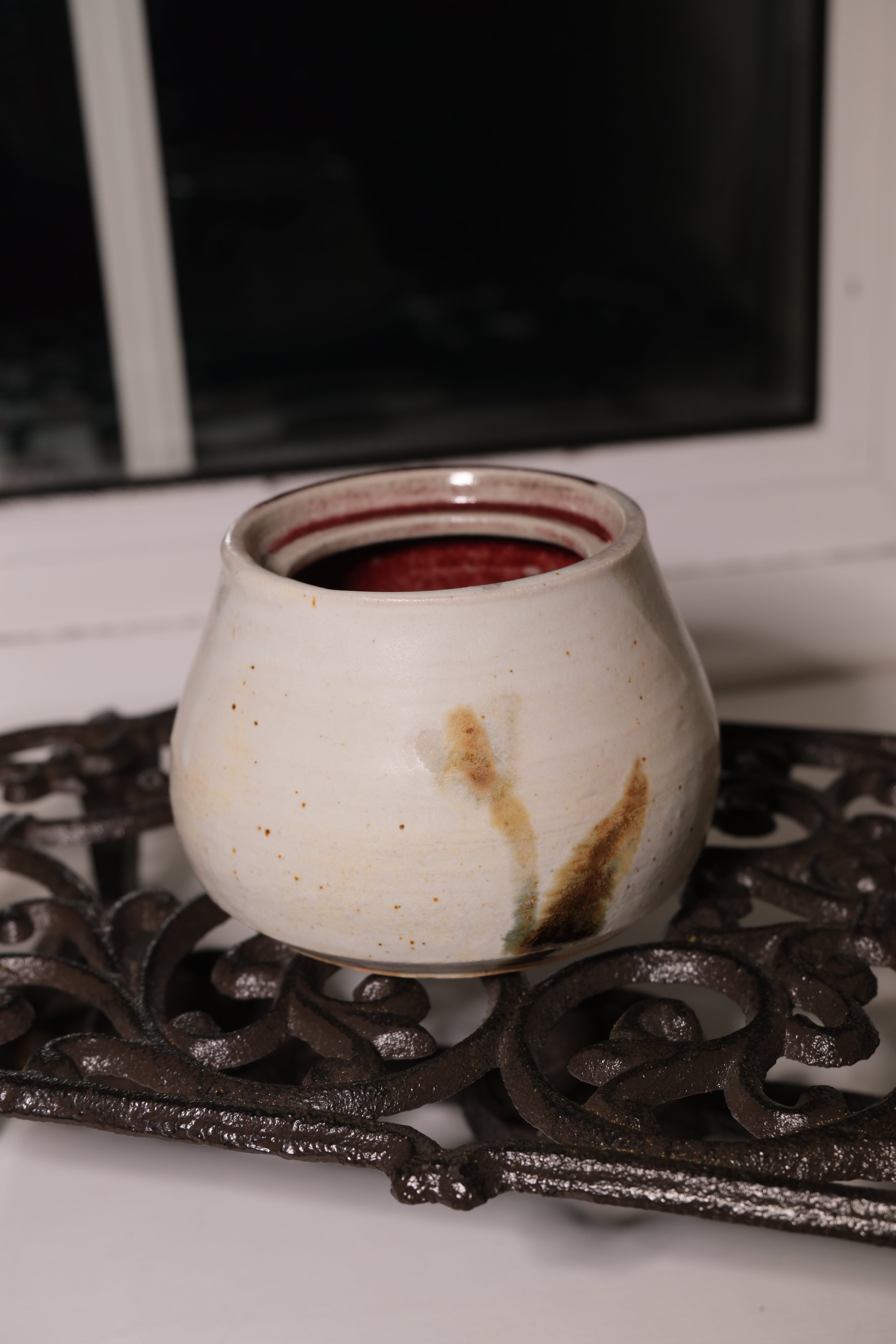 Nice little pot called “Happy new Year Happy birthday Happy Anniversary”