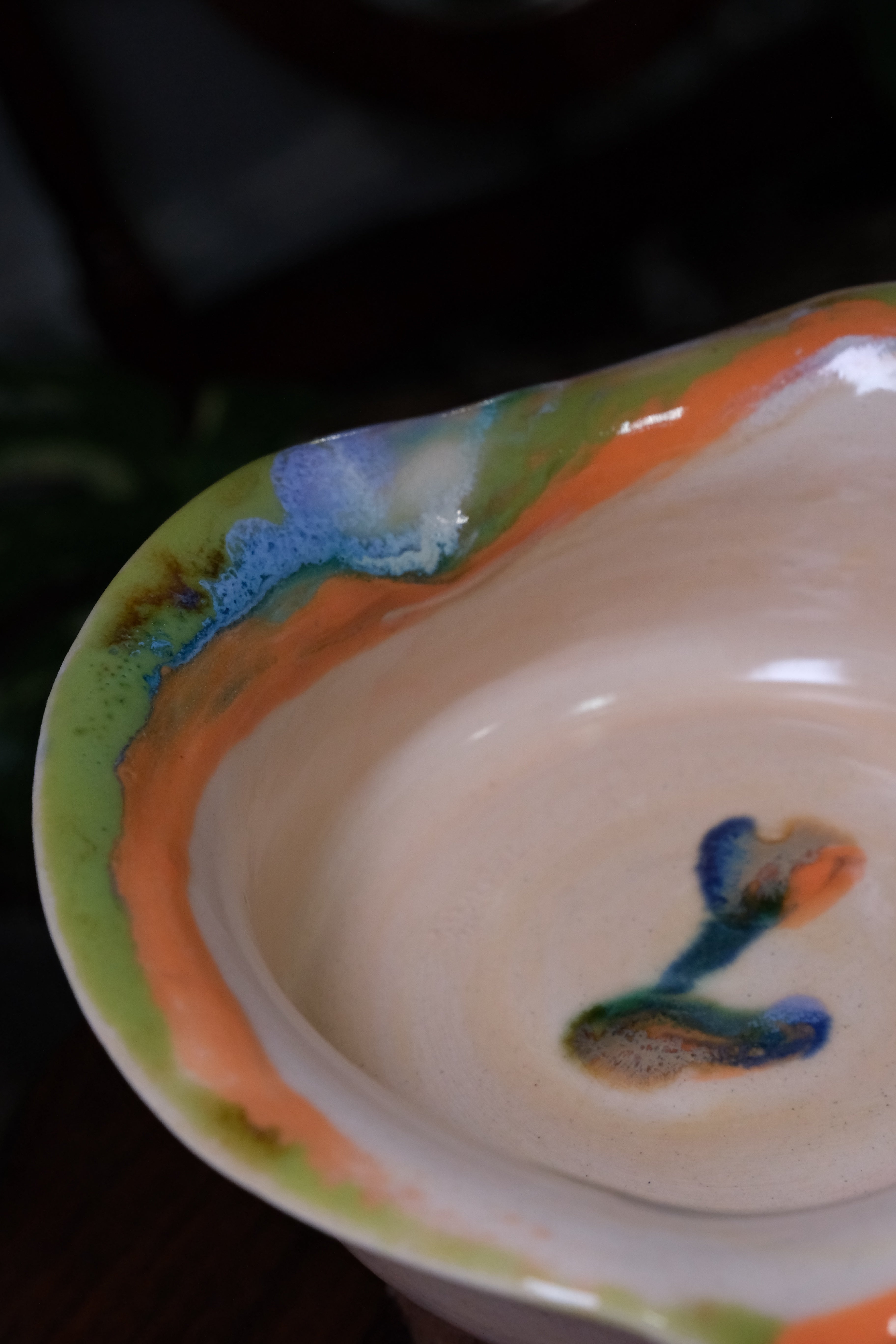 Small bowl called “my favourite flavour of ice cream is pistachio and rum”