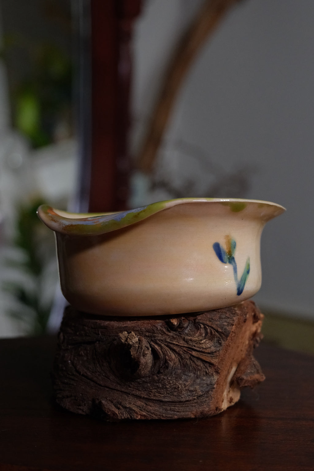 Small bowl called “my favourite flavour of ice cream is pistachio and rum”