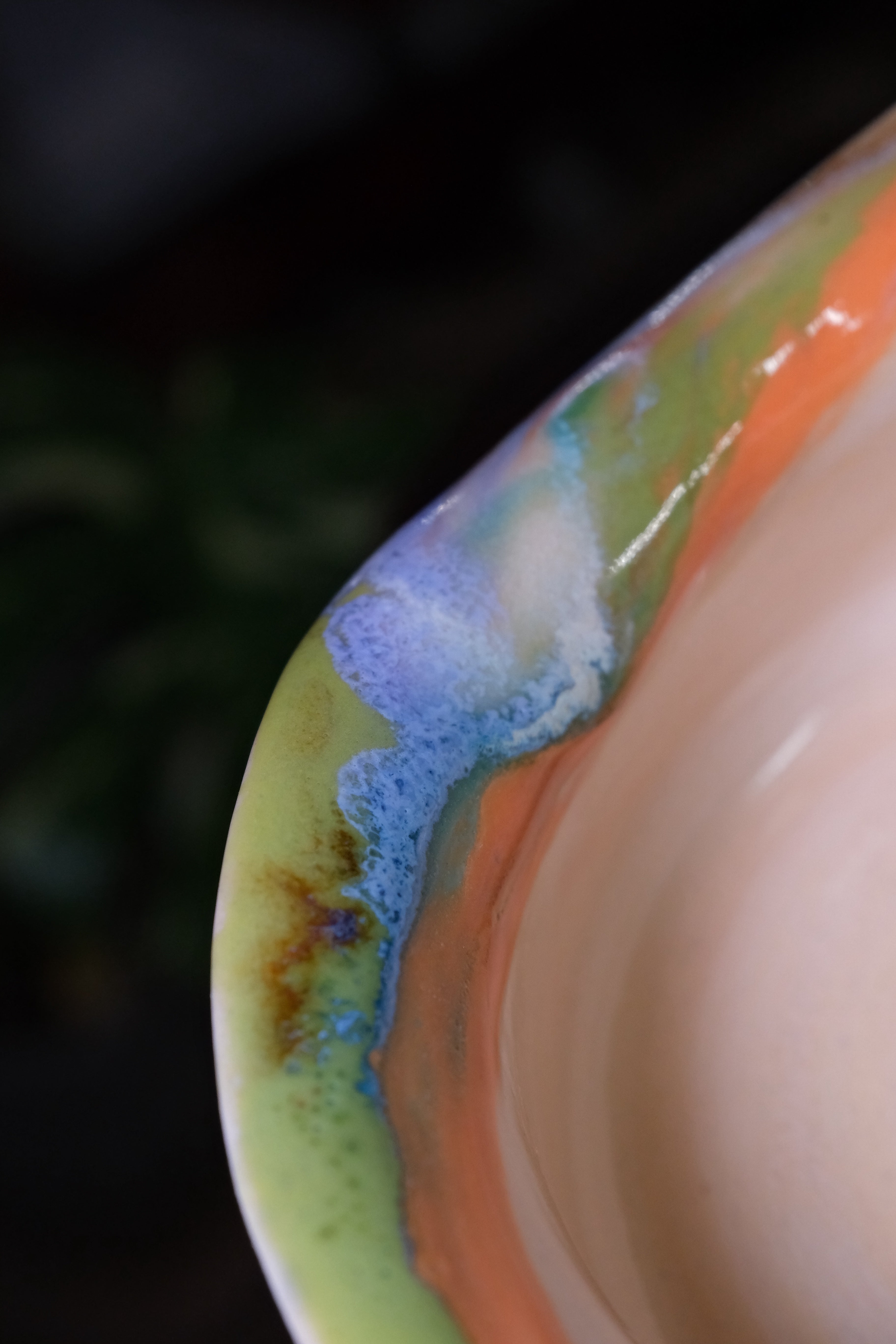 Small bowl called “my favourite flavour of ice cream is pistachio and rum”