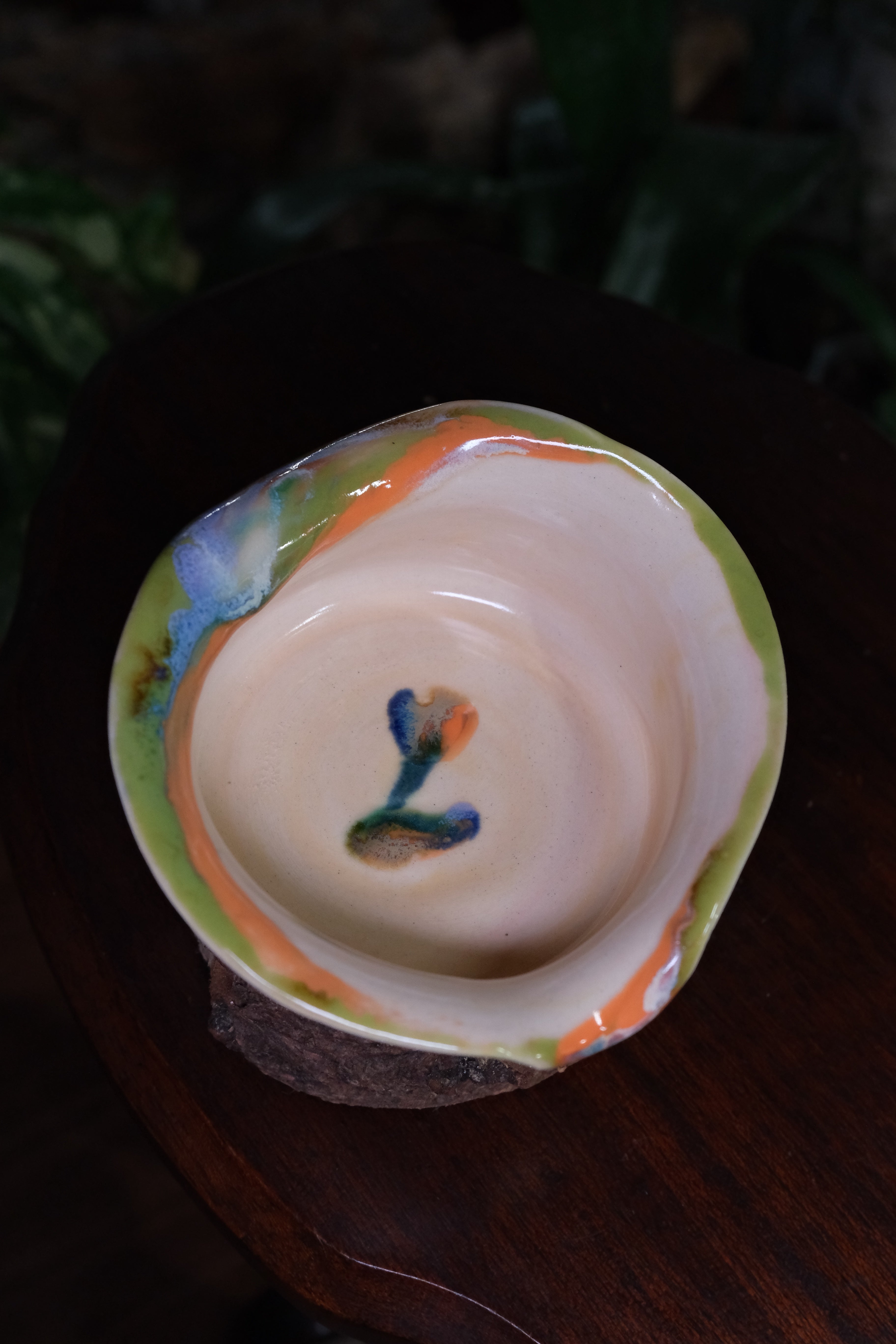 Small bowl called “my favourite flavour of ice cream is pistachio and rum”