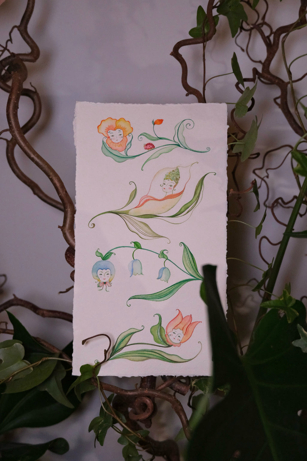 Four sister fairy - Greeting card