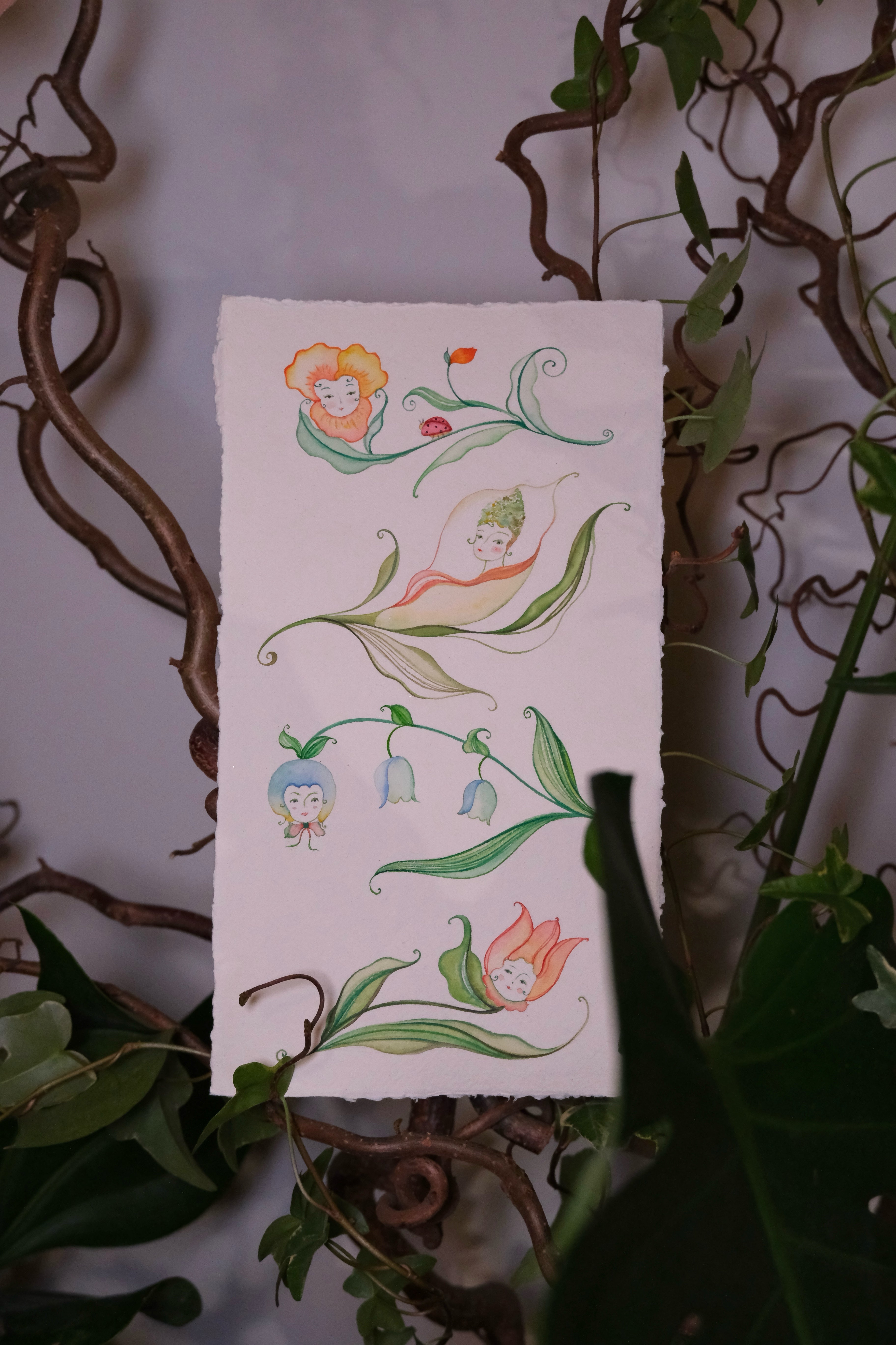 Four sister fairy - Greeting card