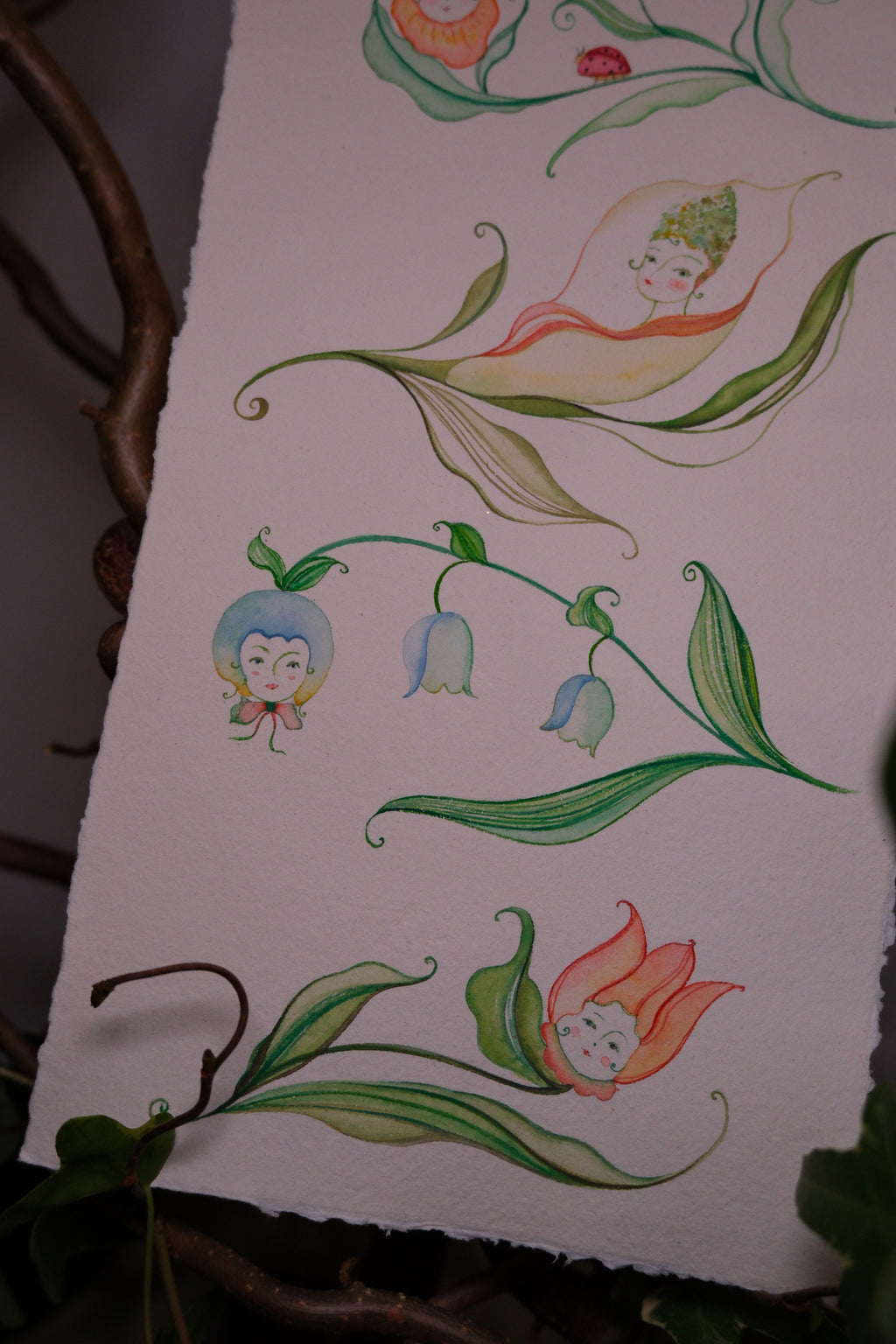 Four sister fairy - Greeting card